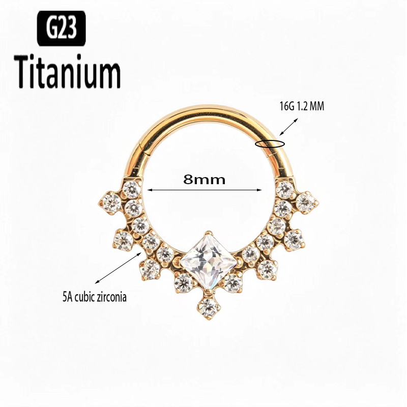 Pendientes de titanio G23 de a - Body Piercing Quality Jewelry reseña y precio